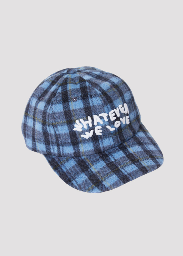 WOOL CAP WHATEVER BLUE CHECK