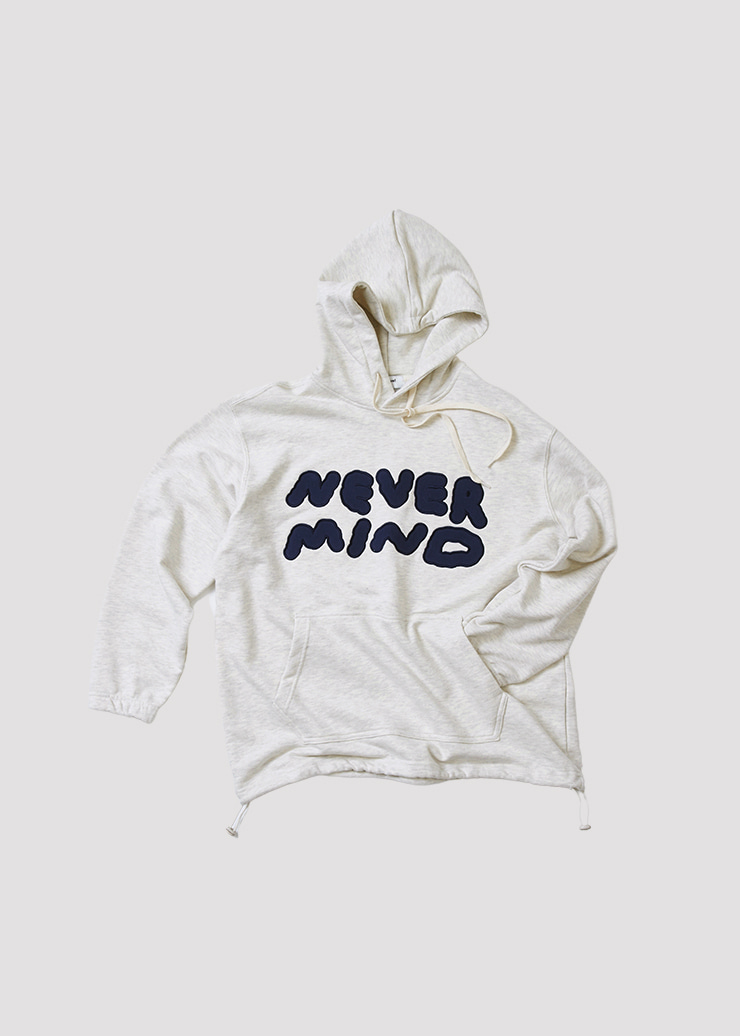 HOODIE APPLIQUE  NEVERMIND OATMEAL