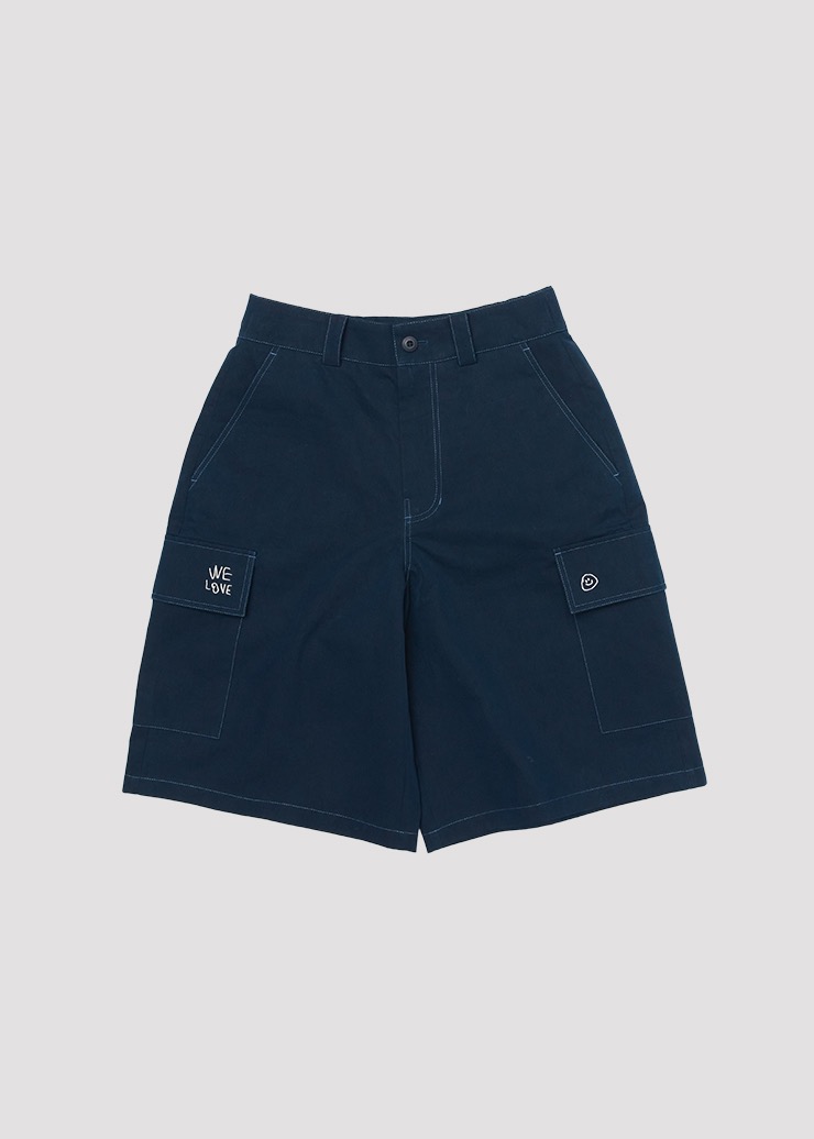 MID LENGTH COTTON PANTS WE LOVE NAVY